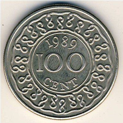 Suriname, 100 cents, 1987–1989