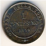 Toscana, 1 centesimo, 1859