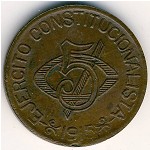 Chihuahua, 5 centavos, 1914–1915