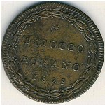 Papal States, 1 baiocco, 1829