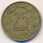 Equatorial African States, 25 francs, 1970–1972