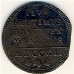 Papal States, 1 baiocco, 1802–1815