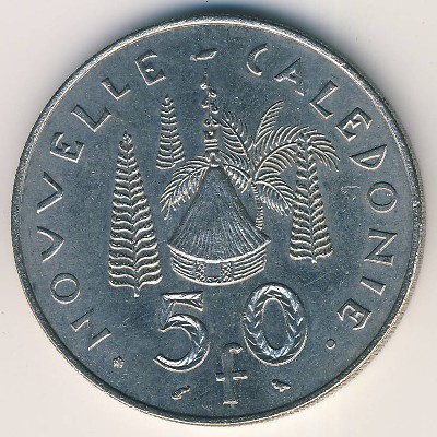 New Caledonia, 50 francs, 1967