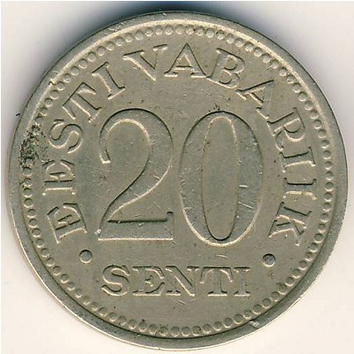 Estonia, 20 senti, 1935