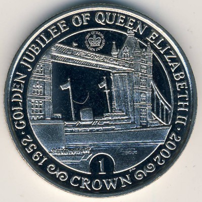 Gibraltar, 1 crown, 2002