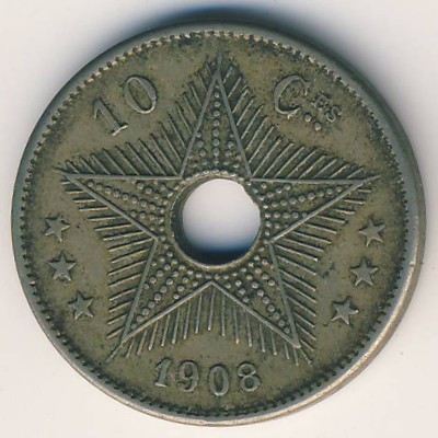 Свободный штат Конго, 10 сентим (1906–1908 г.)