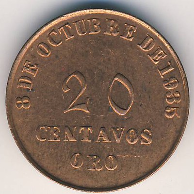 Peru, 20 centavos, 1935