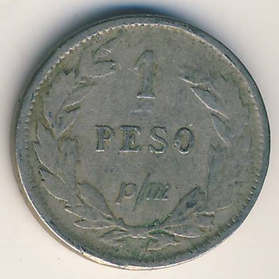 Колумбия, 1 песо (1907–1916 г.)