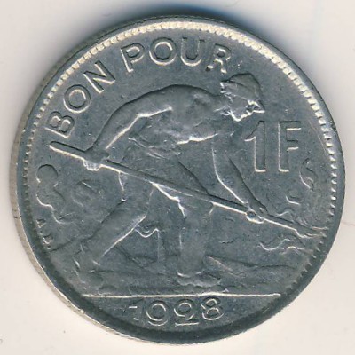 Luxemburg, 1 franc, 1924–1935