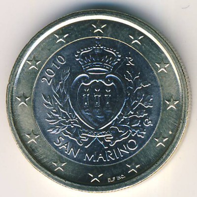 San Marino, 1 euro, 2008–2014