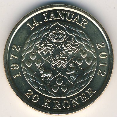 Denmark, 20 kroner, 2012
