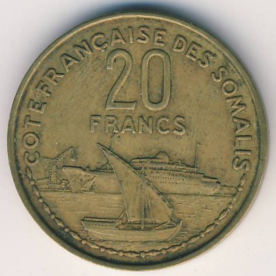 Французское Сомали, 20 франков (1965 г.)