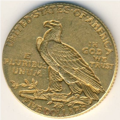 USA, 5 dollars, 1908–1929