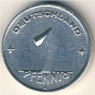 German Democratic Republic, 1 pfennig, 1948–1950