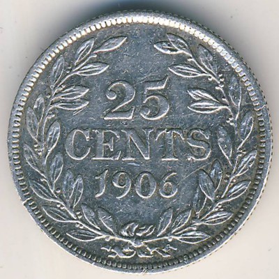 Либерия, 25 центов (1896–1906 г.)