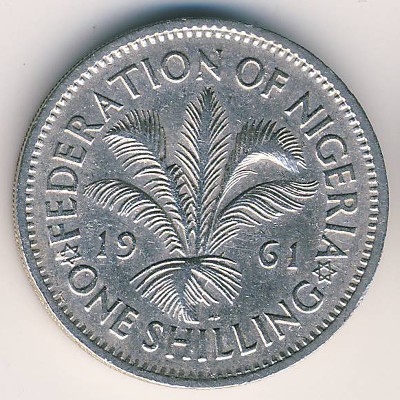 Nigeria, 1 shilling, 1959–1962