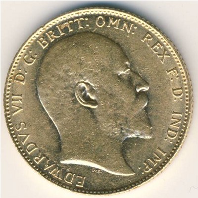 Great Britain, 1 sovereign, 1902–1910