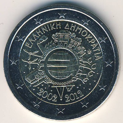Greece, 2 euro, 2012