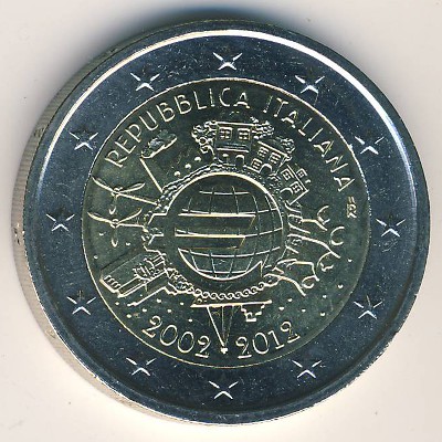 Italy, 2 euro, 2012