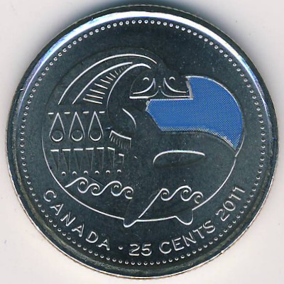 Canada, 25 cents, 2011