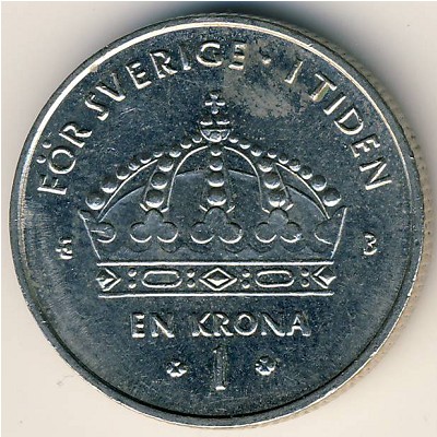 Sweden, 1 krona, 2001–2012