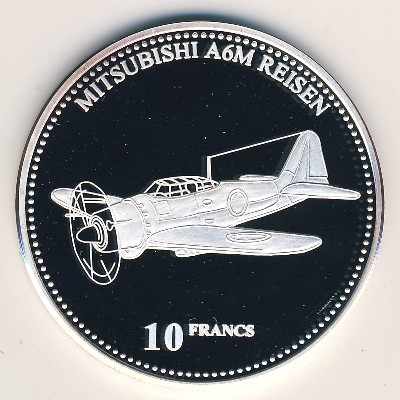 Congo Democratic Repablic, 10 francs, 2001