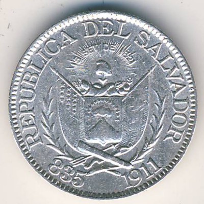 El Salvador, 10 centavos, 1911