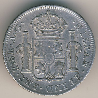 Zacatecas, 8 reales, 1813–1822