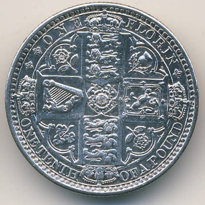 Great Britain, 1 florin, 1848–1849