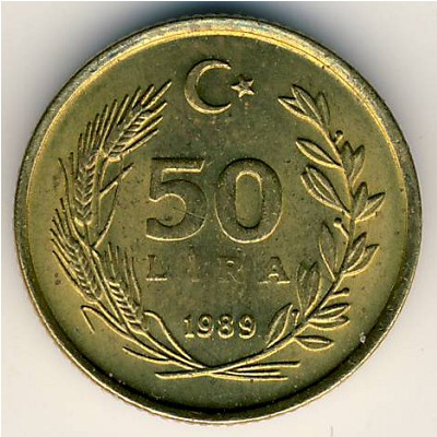 Турция, 50 лир (1988–1994 г.)