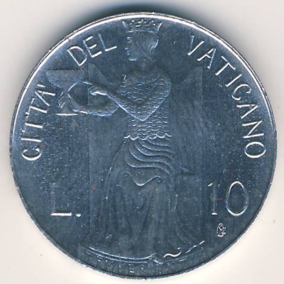 Vatican City, 10 lire, 1979–1980
