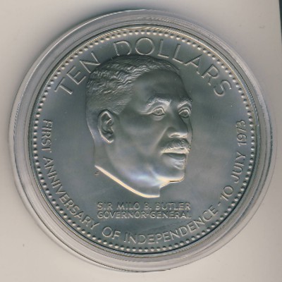 Багамские острова, 10 долларов (1974 г.)