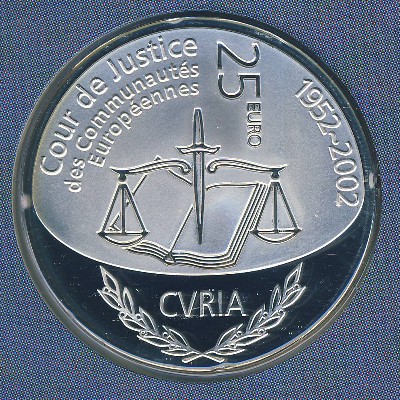 Luxemburg, 25 euro, 2002