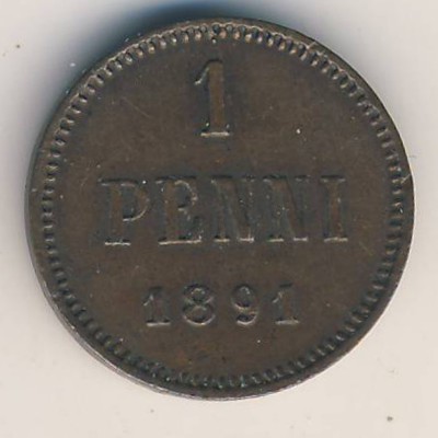 Finland, 1 penni, 1881–1894