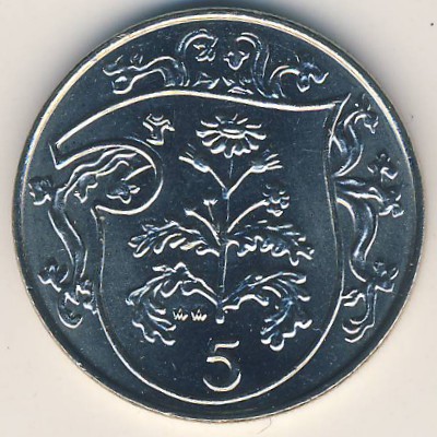 Остров Мэн, 5 пенсов (1985–1987 г.)