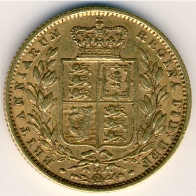 Great Britain, 1 sovereign, 1863–1874