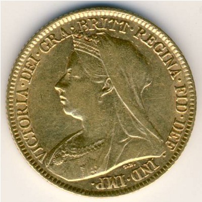 Great Britain, 1/2 sovereign, 1893–1901