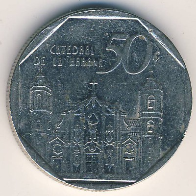 Cuba, 50 centavos, 1994