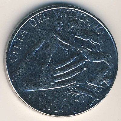 Vatican City, 100 lire, 1988