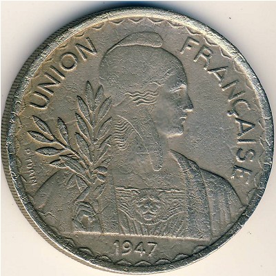 French Indo China, 1 piastre, 1947