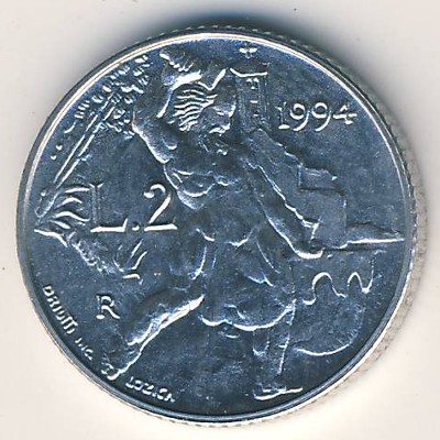 San Marino, 2 lire, 1994