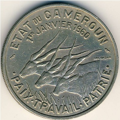 Cameroon, 50 francs, 1960