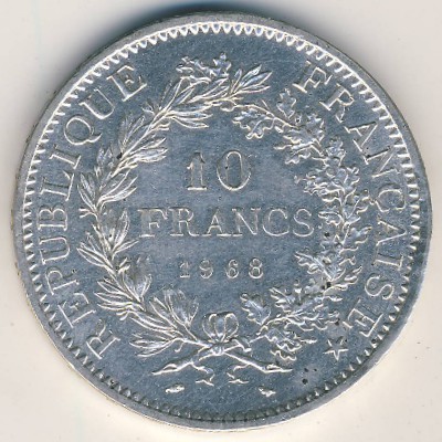 France, 10 francs, 1965–1973