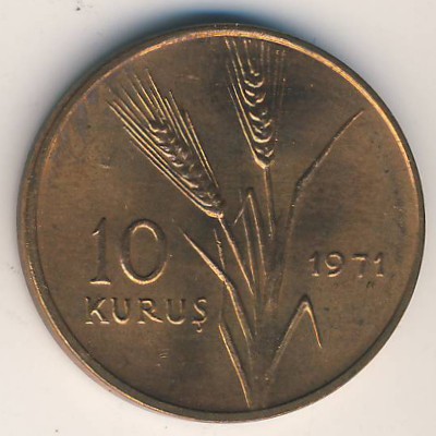 Turkey, 10 kurus, 1971–1973