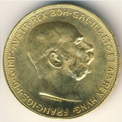 Австрия, 100 крон (1909–1915 г.)