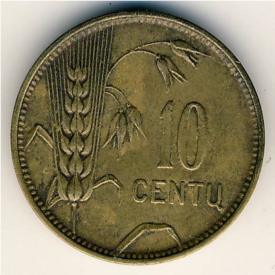 Lithuania, 10 centu, 1925