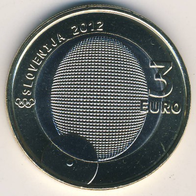 Slovenia, 3 euro, 2012