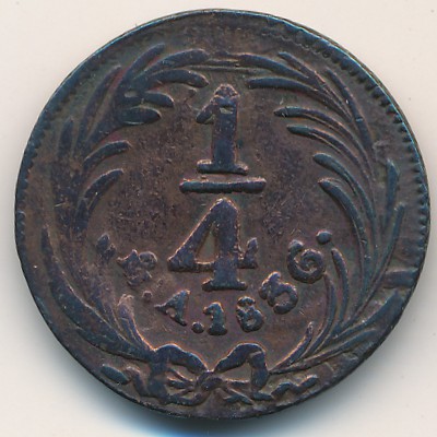 Mexico, 1/4 real, 1829–1837