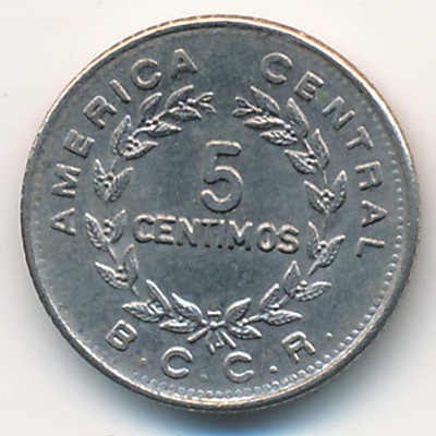 Коста-Рика, 5 сентимо (1972–1976 г.)