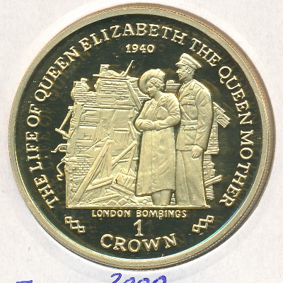 Gibraltar, 1 crown, 2000